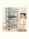 Uncle George Kitchen Trolley Metallic 4 Tiers Black 44x25x85cm