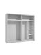 Fylliana Fup 220 Rectangular Raft de dulap Placă din Lemn Agregat în culoarea Alb 48x42cm 11013858 1buc