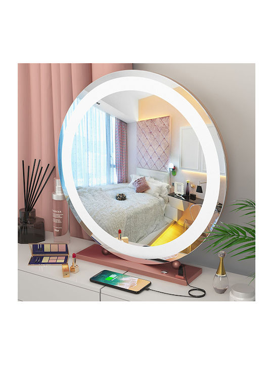 Led Hollywood Mirror Smart Touch with 3 lighting colors Rose gold 50cm - 6900149