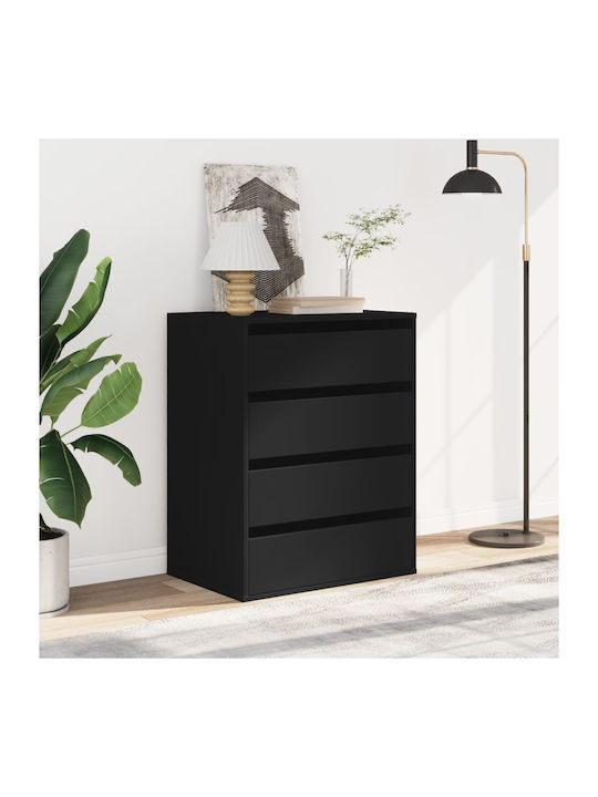 Drawers Storage Wooden with 4 Drawers L60xW41xH76cm