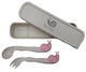 Zmart Imports Baby Cutlery Set made of Plastic in Case Beige