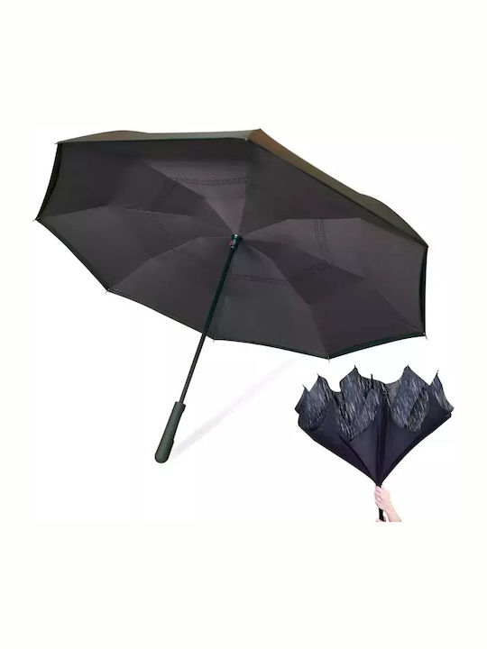 Umbrelă de ploaie Compact Neagră