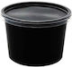 Recipient de plastic de unică folosință cu Capacitate 750ml Negru 50buc