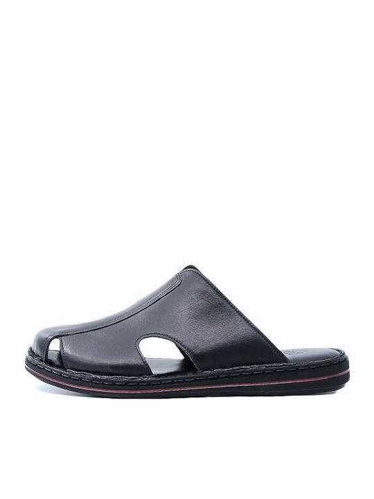 Safe Step Leder Herrensandalen in Schwarz Farbe