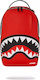 Sprayground Shark School Bag Backpack Junior High-High School in Red color 21lt