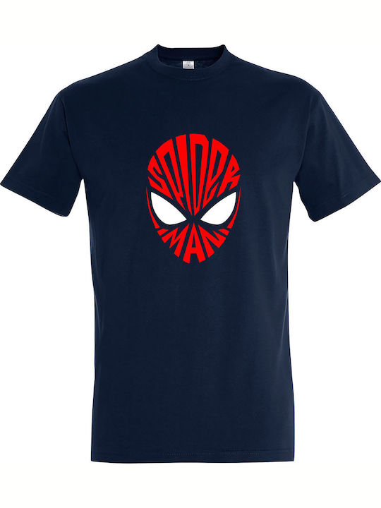 Kids T-shirt French Navy Spiderman Fanart