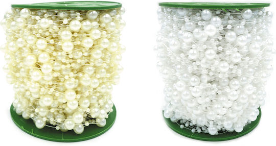 Pearl Garland 8mm X 60m 0501329 Ecru