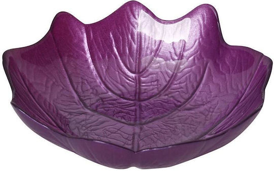 Espiel Round Decorative Platters Set Botanic Purple 15x15x3.5cm 2pcs