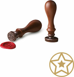 Shiny Round Sealing Wax Stamp in Greek Language