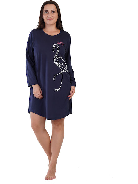 Vienetta Secret Winter Women's Nightdress Blue