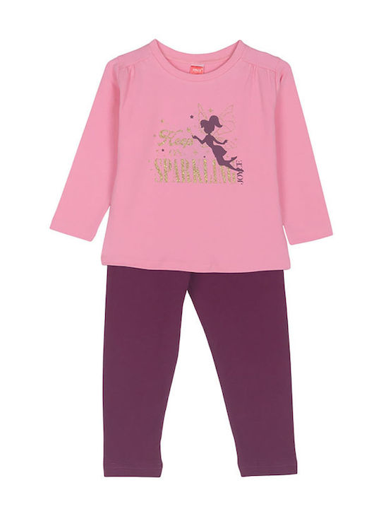 Joyce Kids Set with Leggings Winter 2pcs Pink