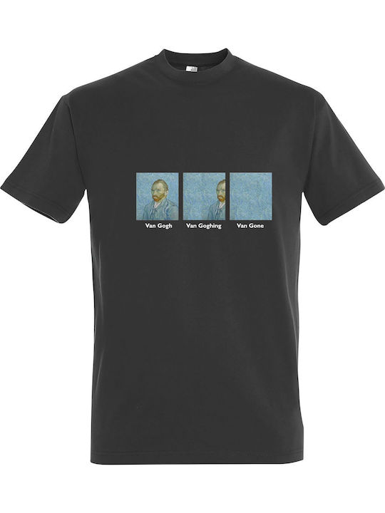 Van Gogh, Van Goghing, Van Gone T-shirt Γκρι Βαμβακερό