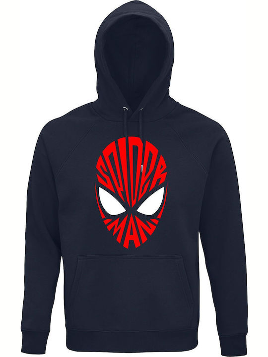 kirikoko Spiderman Fanart Kapuzenpulli Marineblau