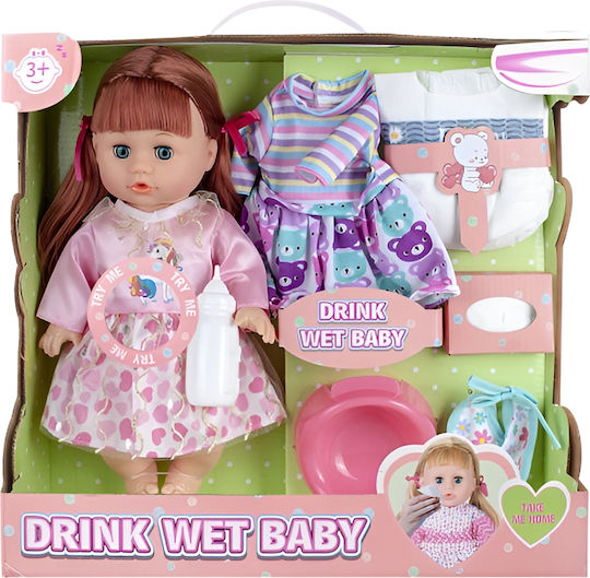 Gounaridis-di Baby Doll 35 cm with 6 Sounds Accessories Pees Hx312-3 3 Years + 38.00 x 10.00 x 34.00 cm