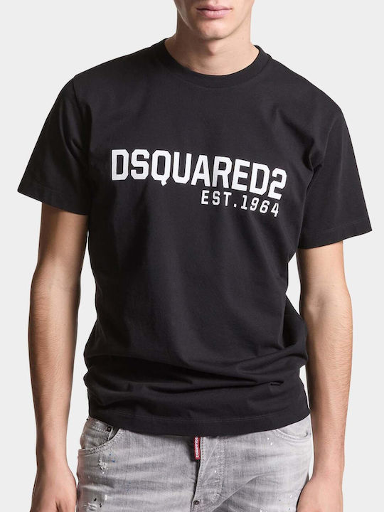 Dsquared2 Ανδρικό T-shirt Κοντομάνικο Μαύρο