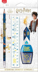 Harry Potter Kids Stationery Set with Pencil, Sharpener, Eraser, Ruler, and Colored Pencils