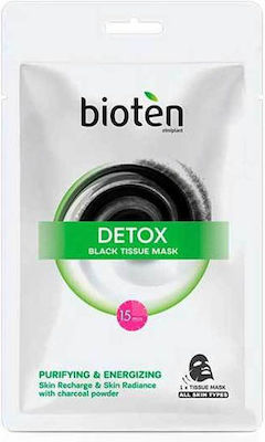 Bioten Detox Black Tissue Gesichtsmaske für das Gesicht für Entgiftung 20ml