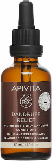 Apivita Dandruff Relief Ulei de păr uscat pentru Hidratare împotriva Mătreții 50ml
