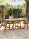 Garden & Outdoor Furniture Sets Dining Room Set 5 Pieces Blue with Umbrella Holder