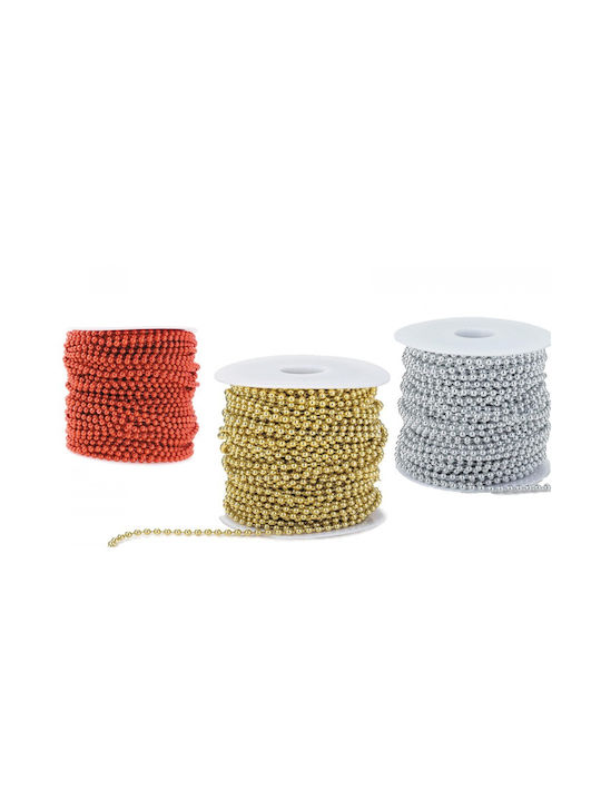 Ghirlanda de Crăciun cu mărgele mici 4mm X 40m