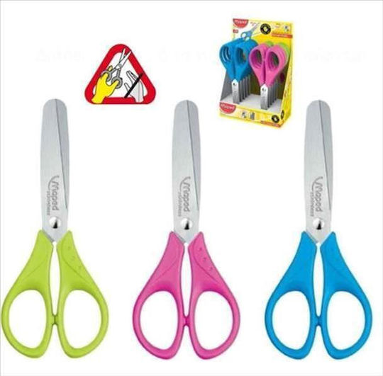 Maped Essentials Children's Scissors for Crafts Left-Handers 13cm with Metallic Blade (Μiscellaneous colours) 1pcs