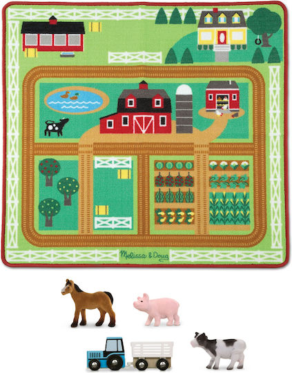 Melissa & Doug Activity Mat Playmat and Farm Barn Figurines Multicolour