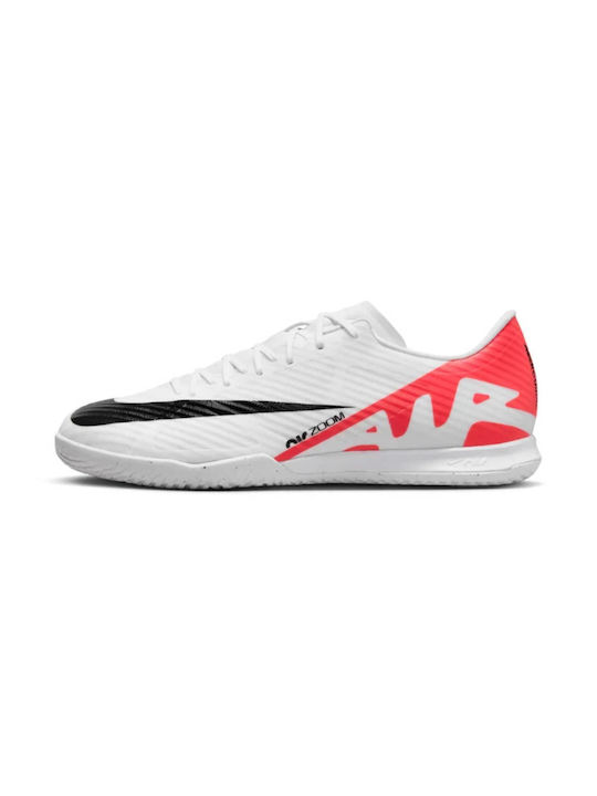 Nike Zoom Mercurial Vapor 15 Academy IC Χαμηλά Ποδοσφαιρικά Παπούτσια Σάλας Λευκά