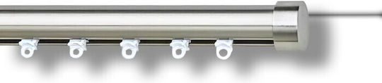 Anartisi Ilios Tapo One-Way Metallic Curtain Track Silver 200cm 513625-02