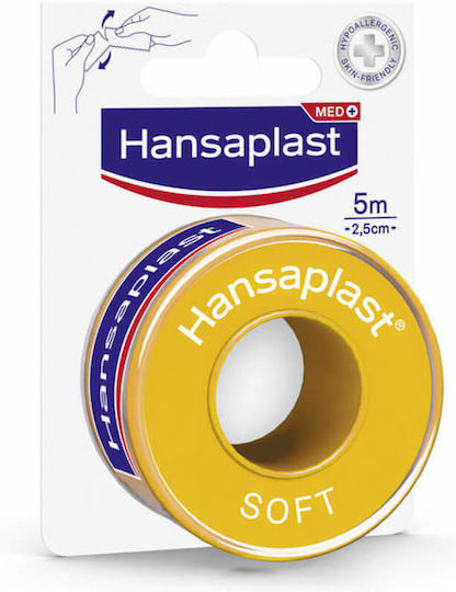 Hansaplast Soft Hypoallergenic Adhesive Tape 5m X 2.5cm 1 Piece