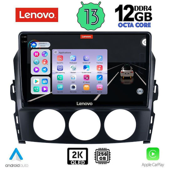 Lenovo Car Audio System for BMW X1 / X3 / X4 Mazda MX-5 2005-2015 (Bluetooth/USB/AUX/WiFi/GPS/Apple-Carplay/Android-Auto) with Touch Screen 9"