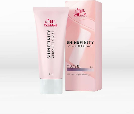 Wella Shinefinity Zero Lift Glaze Προσωρινή Βαφή Μαλλιών 08/98 60ml
