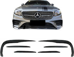 Splitters Μπροστινού Προφυλακτήρα Mercedes-benz E-class W213 16-19 Pro Facelift Amg Line Έκδοση Γυαλιστερό Μαύρο 6 Τεμάχια Mercedes Benz Cαrνεr