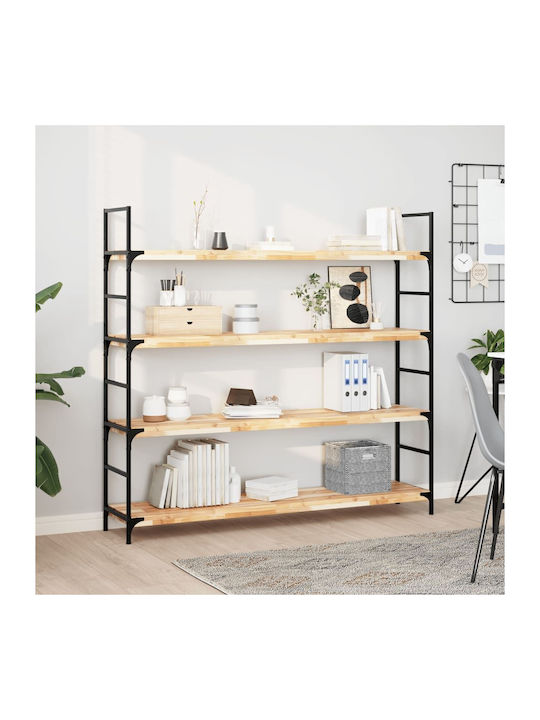 vidaXL Rechteckig Bücherregal aus Massivholz Ac...