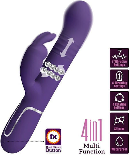 Pretty Love Coale Rabbit Vibrator 4 In 1 Purple