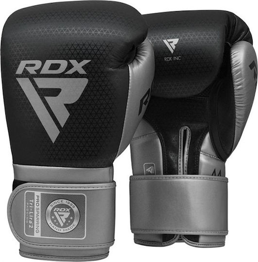 RDX L2 Mark Pro Γάντια Πυγμαχίας Δερμάτινα για Αγώνα Ασημί