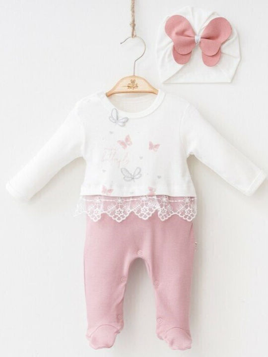 Set Babystrampler Langärmliges Rosa 2Stück