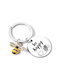 Metal Keychain Bee Happy Metal 6x3