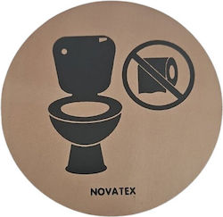 Novatex Πινακίδα "Απαγορεύεται Η Ρίψη Χαρτιών Στη Λεκάνη " 10x10cm