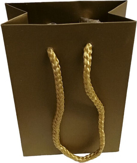Papier Tasche für Geschenke Gold 18.5x12cm.