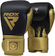 RDX Mark Pro Boxing Gloves made of Synthetic Leather for Match Gold