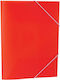 Folder Transparent with Rubber Band and Ears for Paper A4 Orange