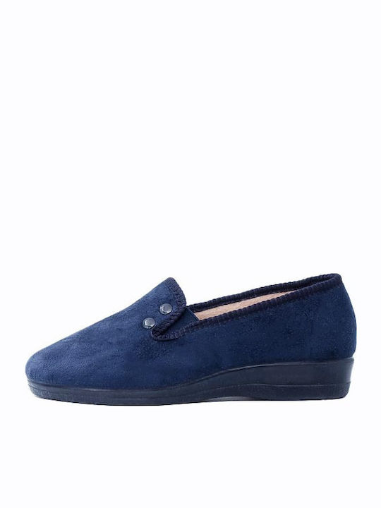Natalia Closed-Toe Slippers Blue
