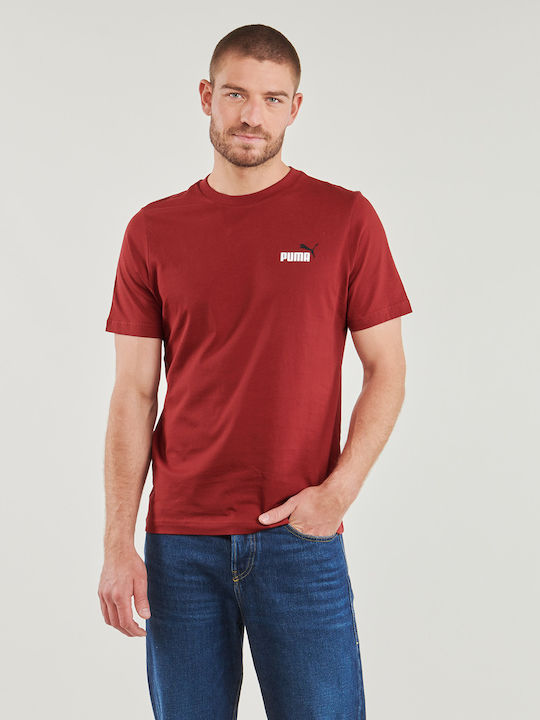 PUMA Ess+ 2 Col T-Shirt Burgundisch