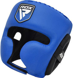RDX Adult Full Face Boxing Headgear Leather Blue