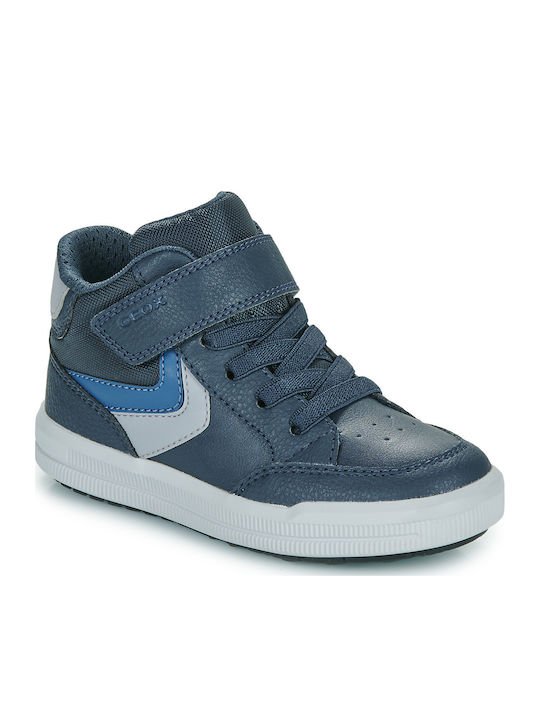 Geox J Arzach Παιδικά Sneakers High Ανατομικά μ...