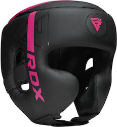 RDX Adult Open Face Boxing Headgear Leather Pink