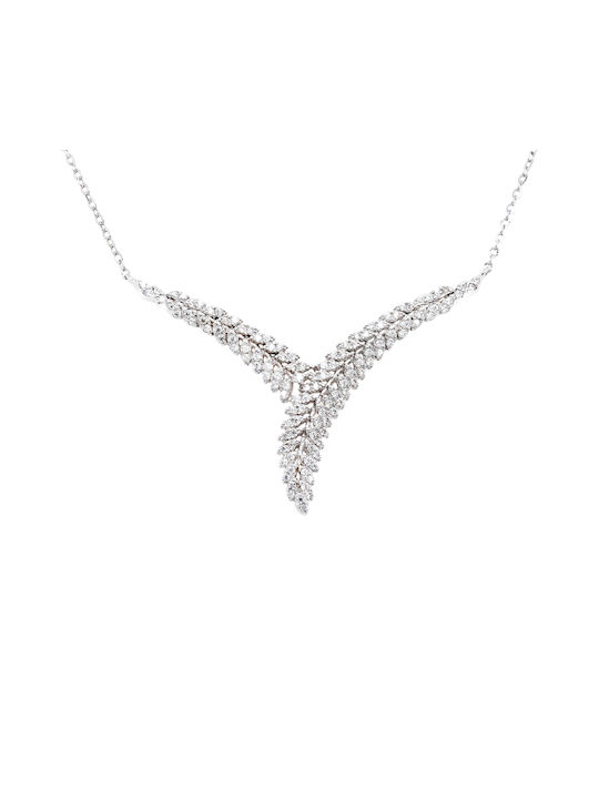 Necklace from Silver with Zircon