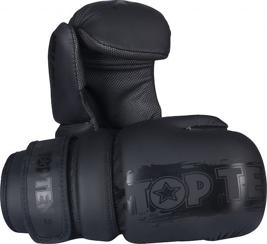 Top Ten Pointfighter "power Ink Γάντια Πυγμαχίας Δερμάτινα για Αγώνα Μαύρα
