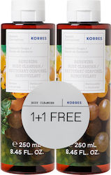 Korres Gel de duș tonifiant 2x250ml