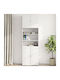 Wall Mounted Living Room Cabinet Made of Particle Board White 80x42.5x64cm